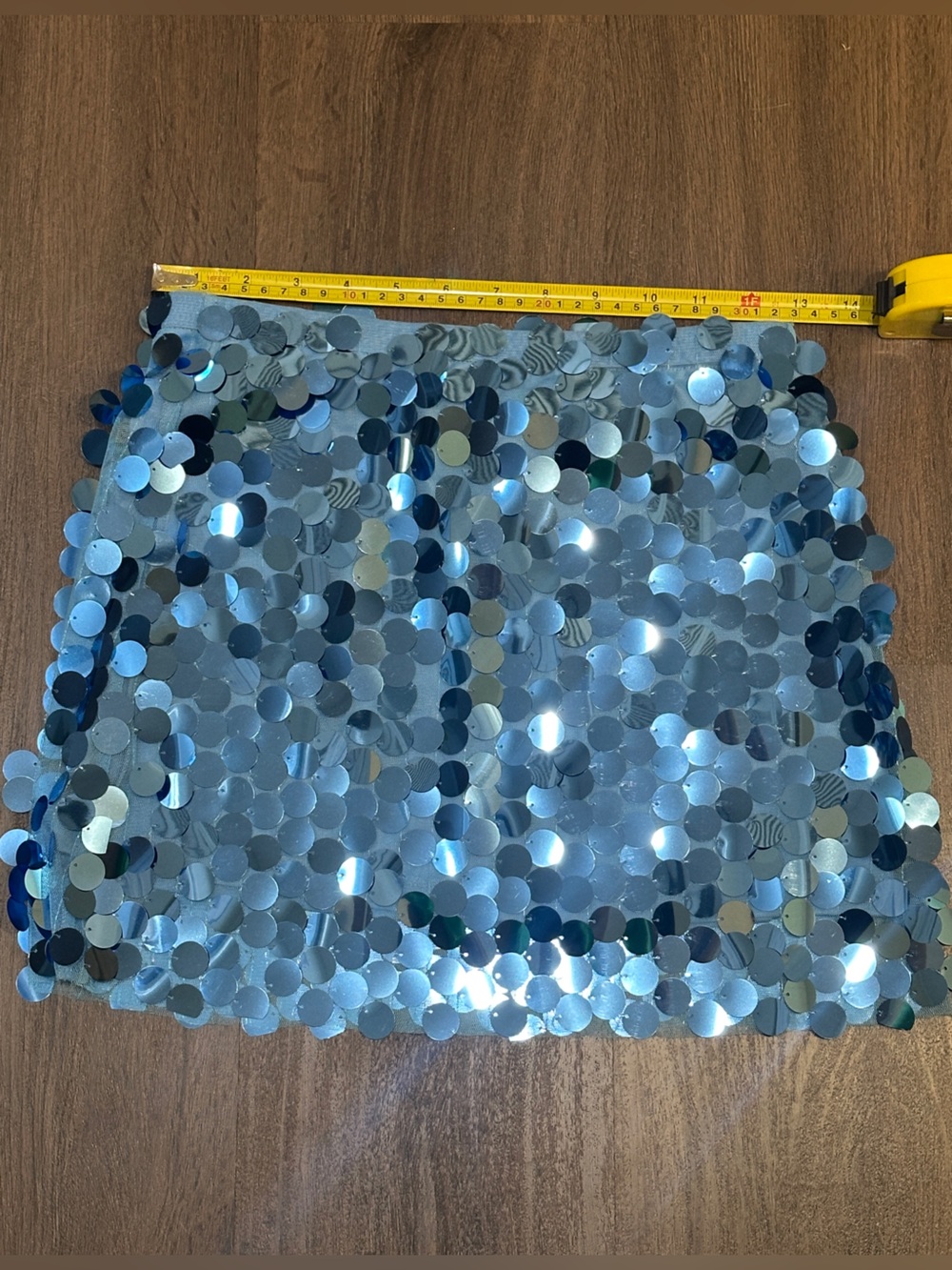 Barbie Elle Woods Blue Sequin Mini Skirt NWT Sparkle Party Harry Styles - Picture 6 of 9